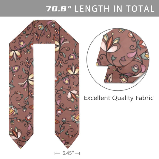 Burnt Sky Petals Graduation Stole