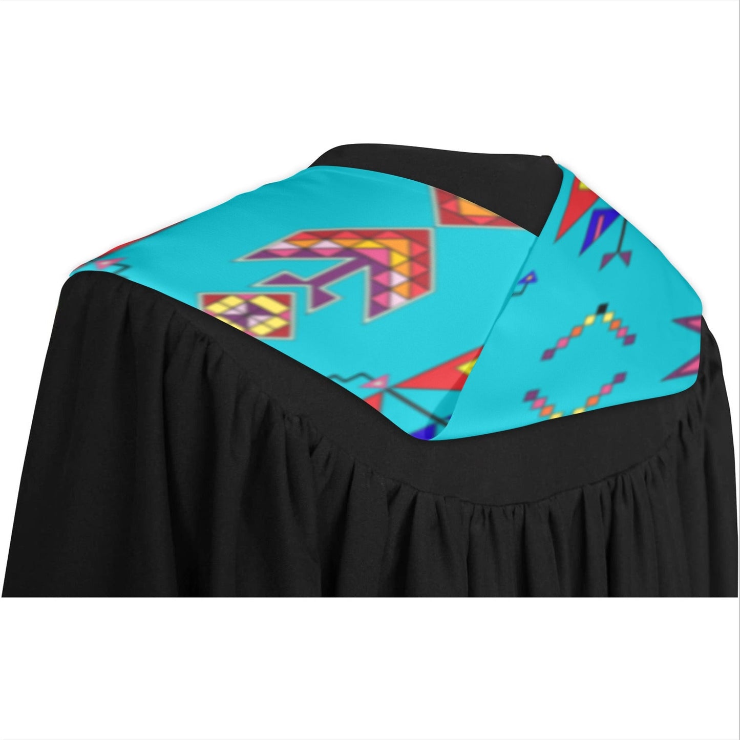 Scattered Generations Turquoise Graduation Stole