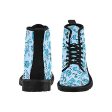 Load image into Gallery viewer, Blue Floral Amour Boots
