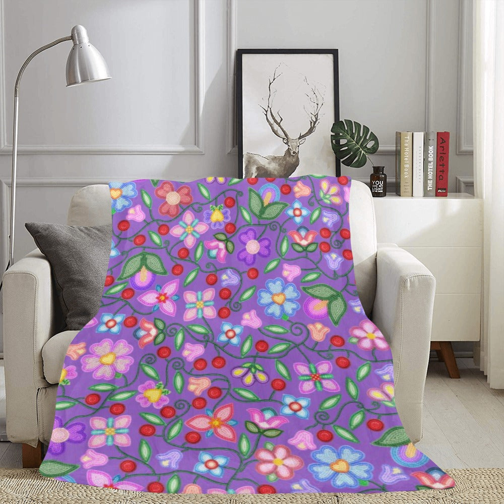 Petal Harmony Lavender X-Large Micro Fleece Blanket