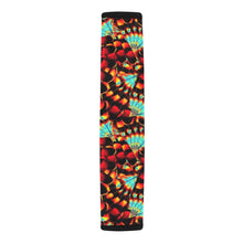 Load image into Gallery viewer, Hawk Feathers Fire and Turquoise Car Seat Belt Cover
