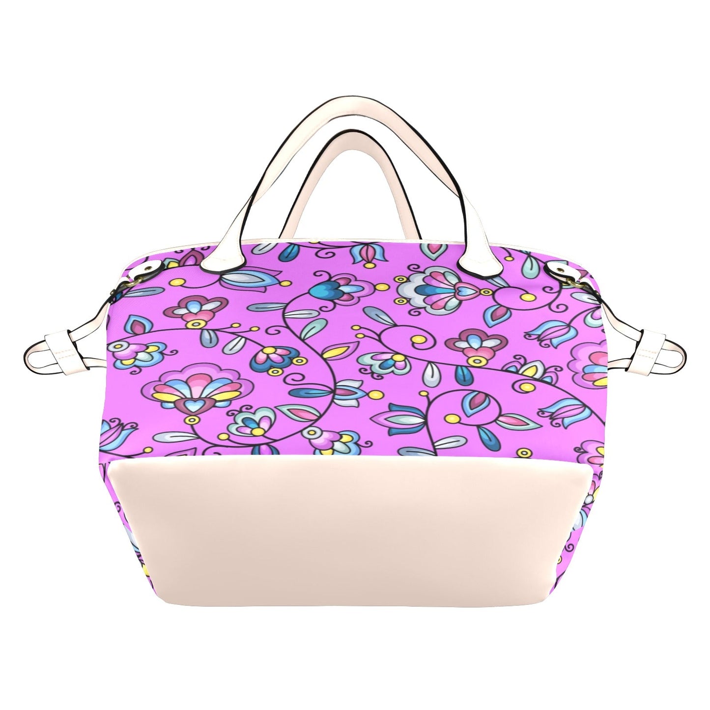 Autumn Bundle Blessing Purple Clover Canvas Tote Bag