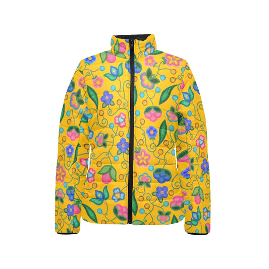 Skyberry Serenade Yellow Stand Collar Jacket