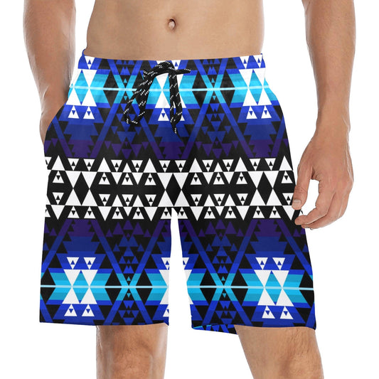 Writing on Stone Night Watch Men's Mid-Length Beach Shorts