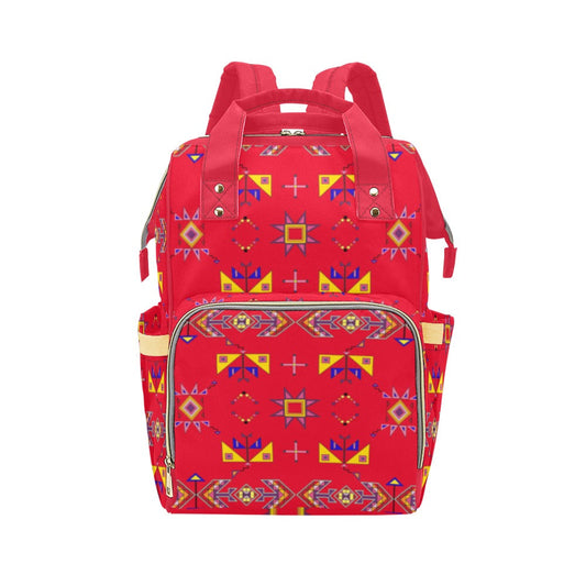 Scattered Generations Red Multi-Function Diaper Backpack