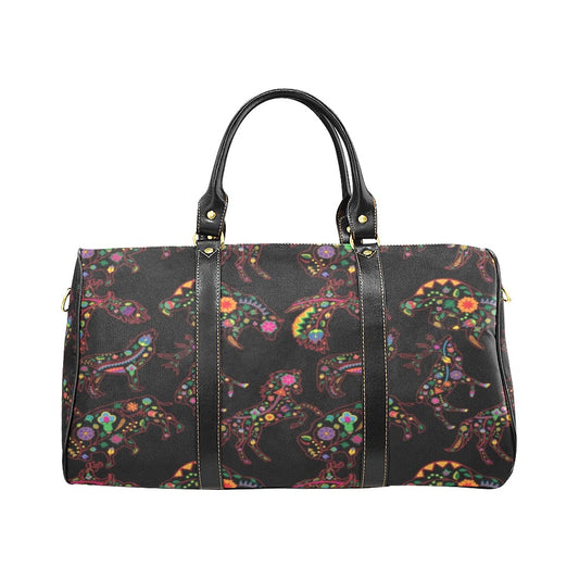 Neon Floral Animals Small Travel Bag