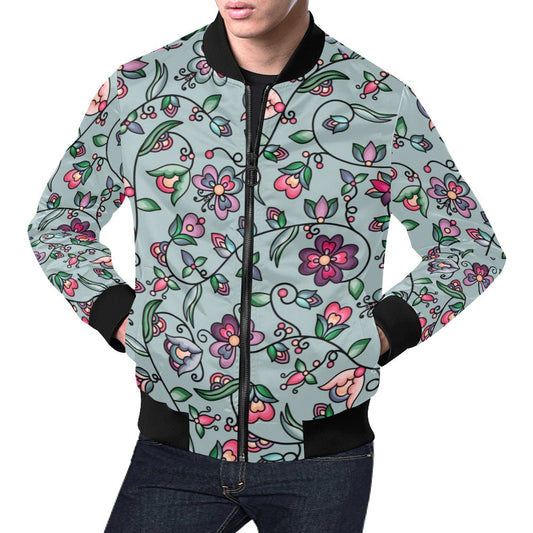 Amber Evening Garland Turquoise Bomber Jacket for Men