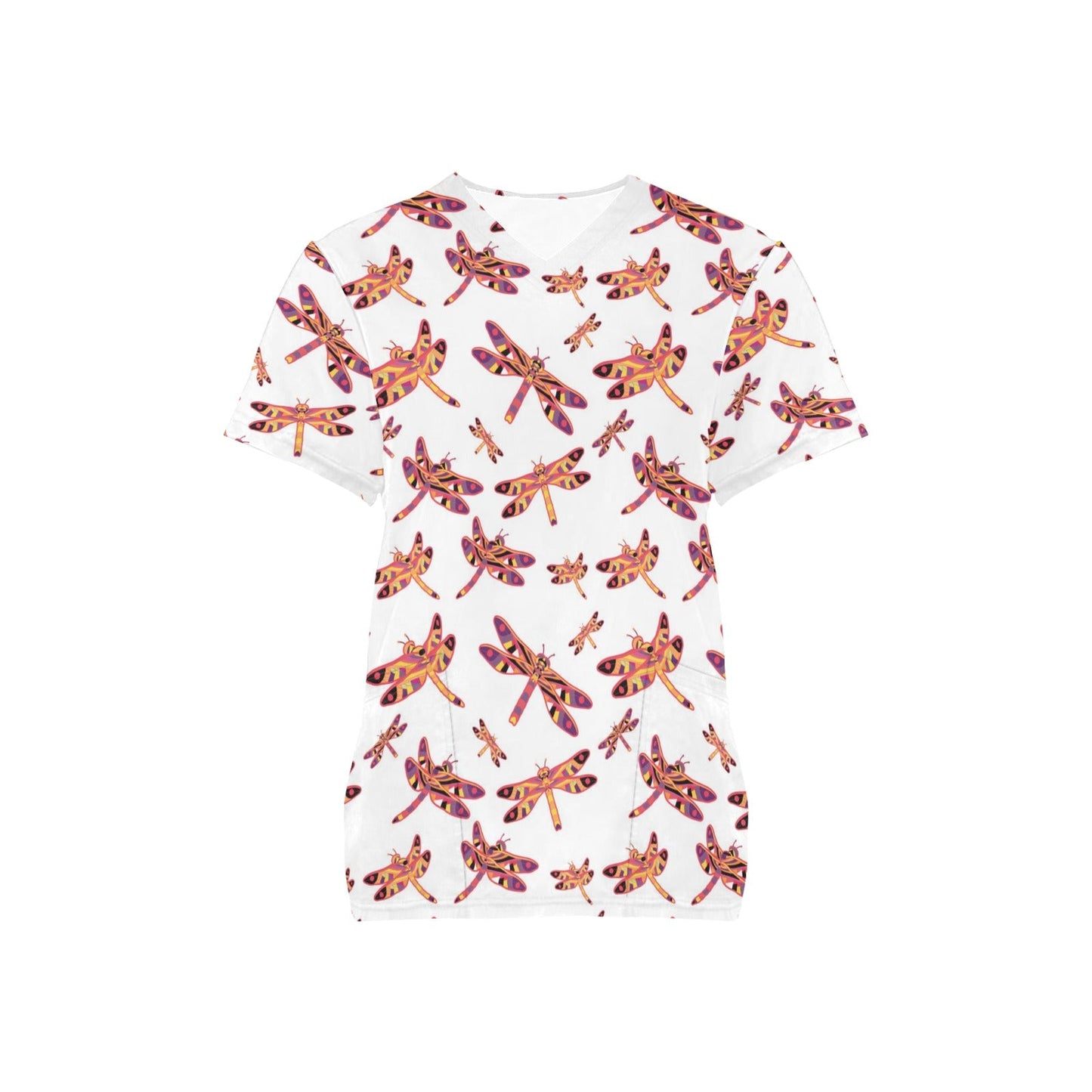 Gathering White Scrub Top