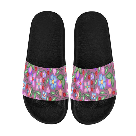 Petal Harmony Dusty Rose Slide Sandals