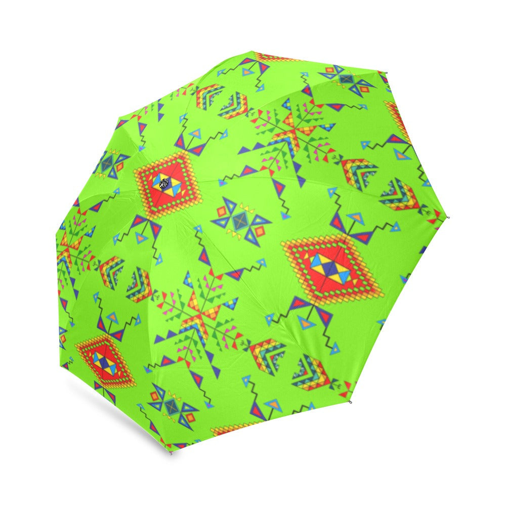 Buffalo Jump Neon Green Foldable Umbrella