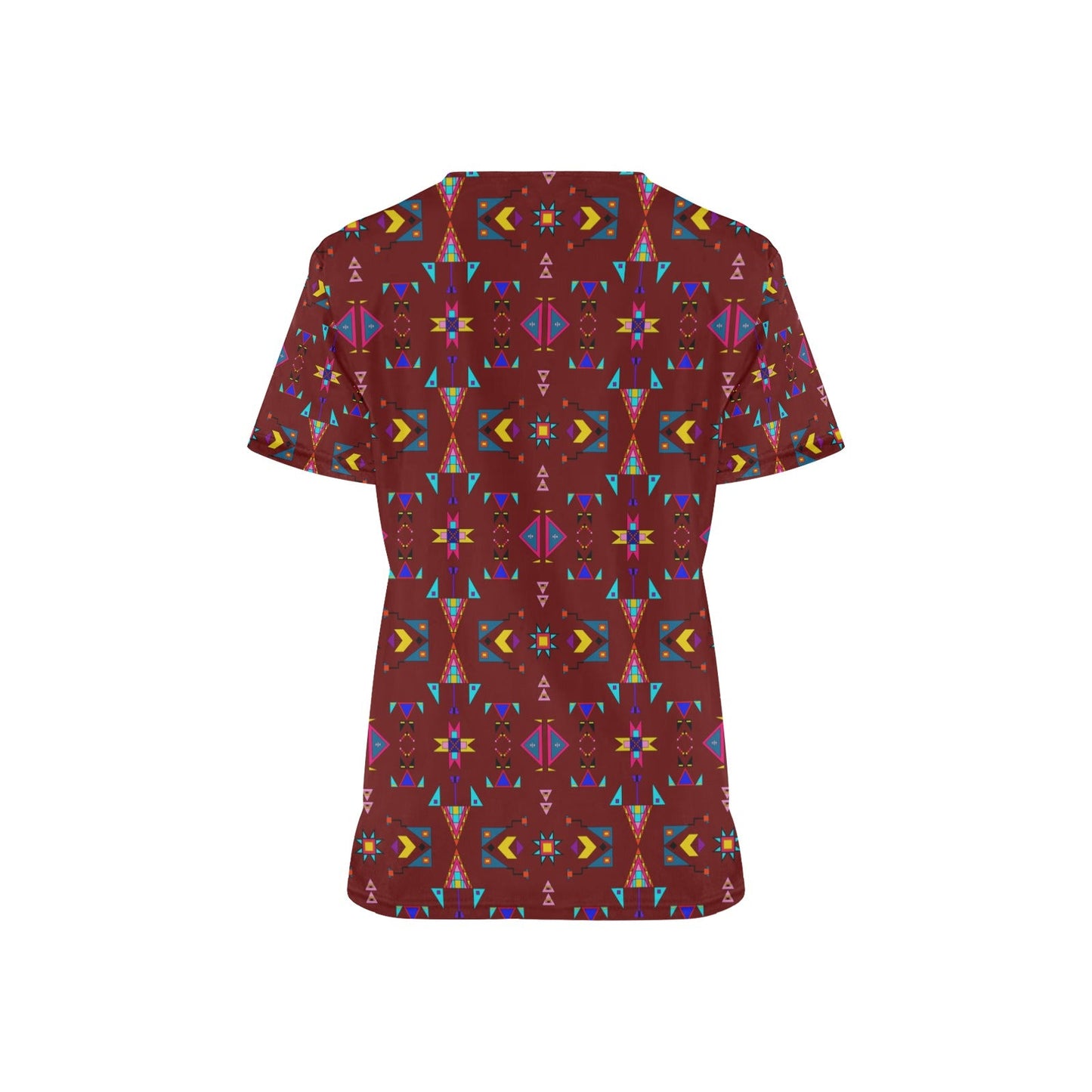 Enemy Territory Dark Maroon Scrub Top