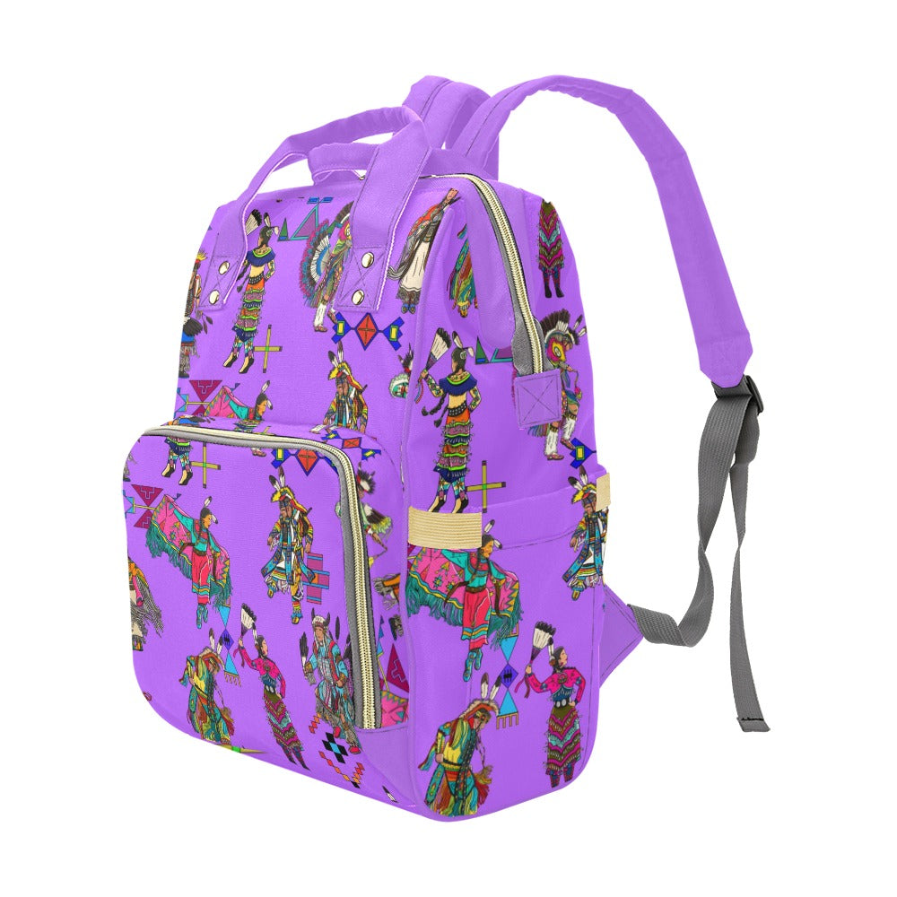 Grand Entry Dancers Purple Multi-Function Diaper Backpack