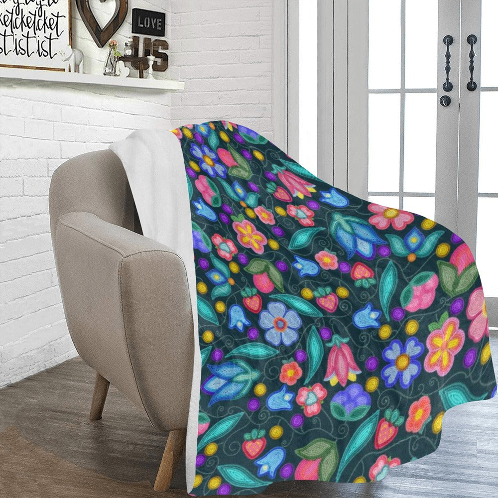 Sweet Offering Dark Teal X-Large Micro Fleece Blanket