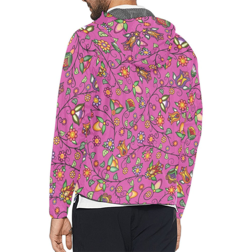 Heartbeat Petals Pink Men's Windbreaker