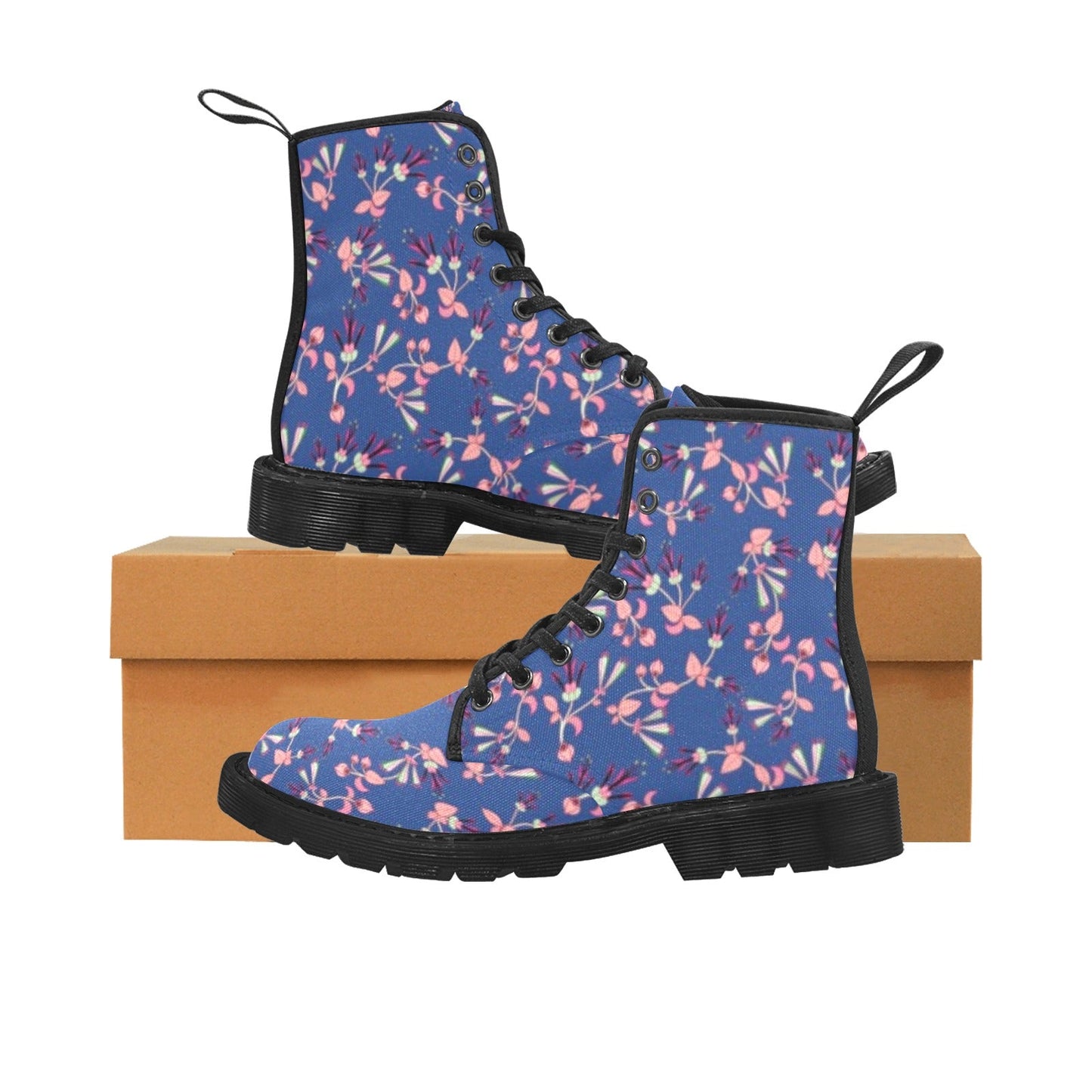 Swift Floral Peach Blue Boots