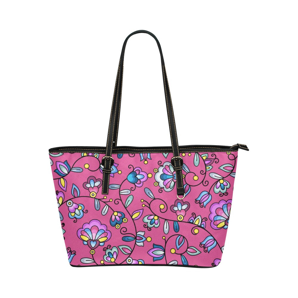 Autumn Bundle Blessing Pink Leather Tote