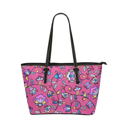 Autumn Bundle Blessing Pink Leather Tote
