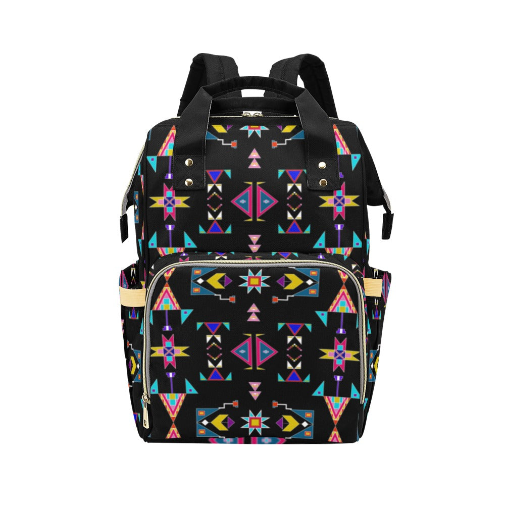 Enemy Territory Black Multi-Function Diaper Backpack