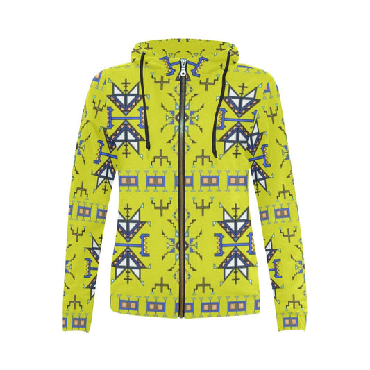Eagle Strike Lime Full Zip Hoodie for Women