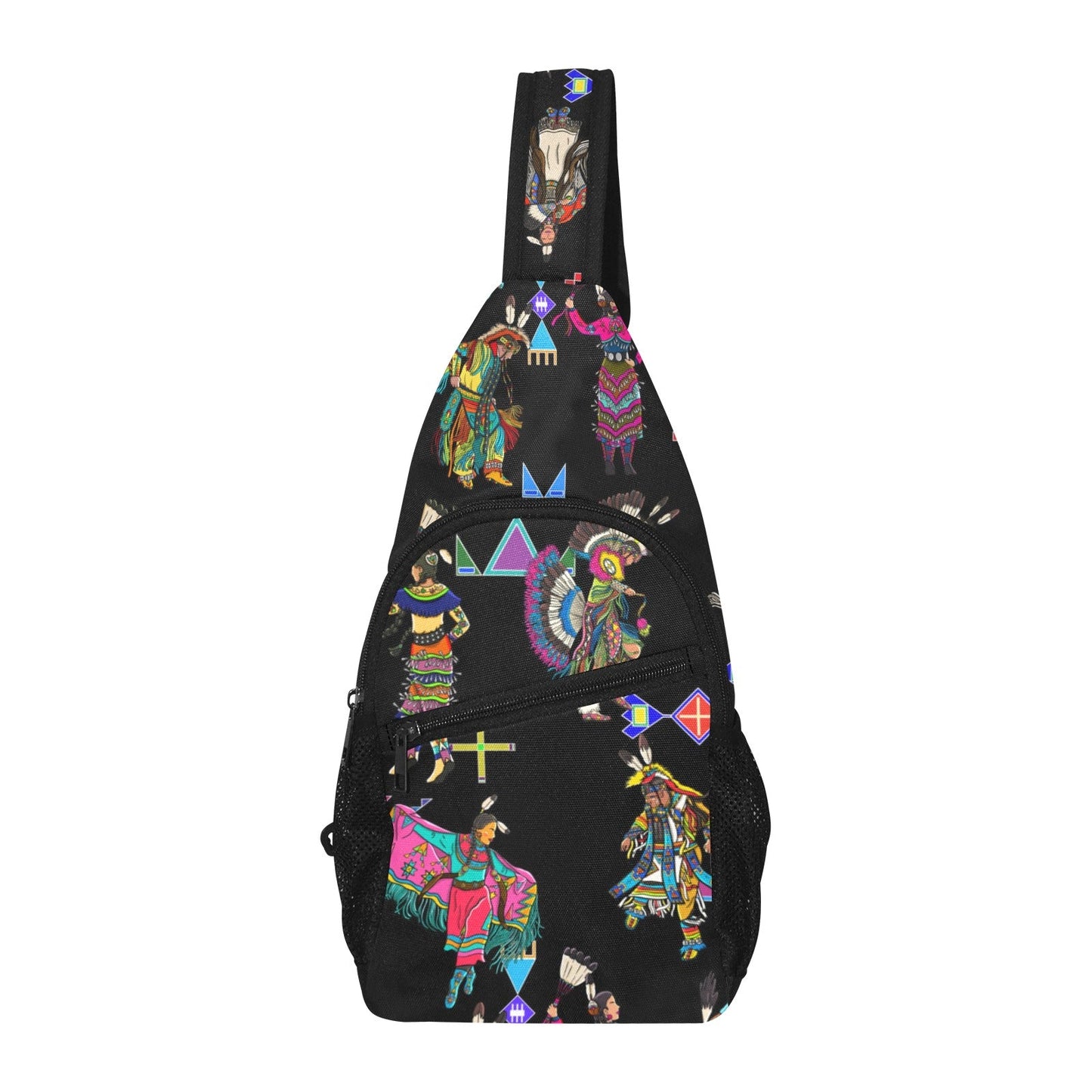 Grand Entry Dancers Black Chest Bag