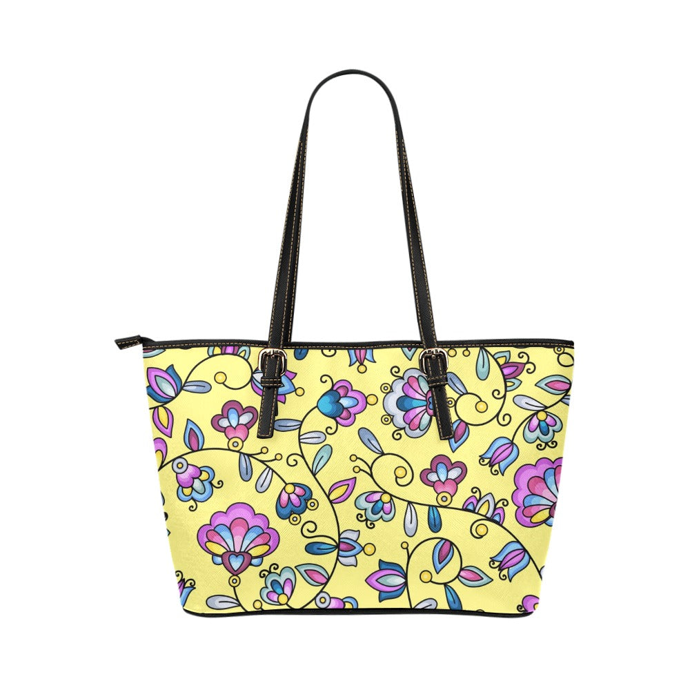Autumn Bundle Blessing Yellow Leather Tote