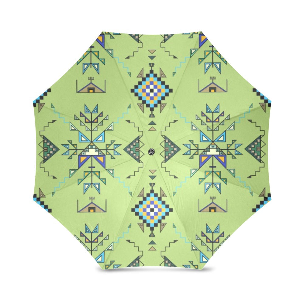 Bear Shield Green Foldable Umbrella