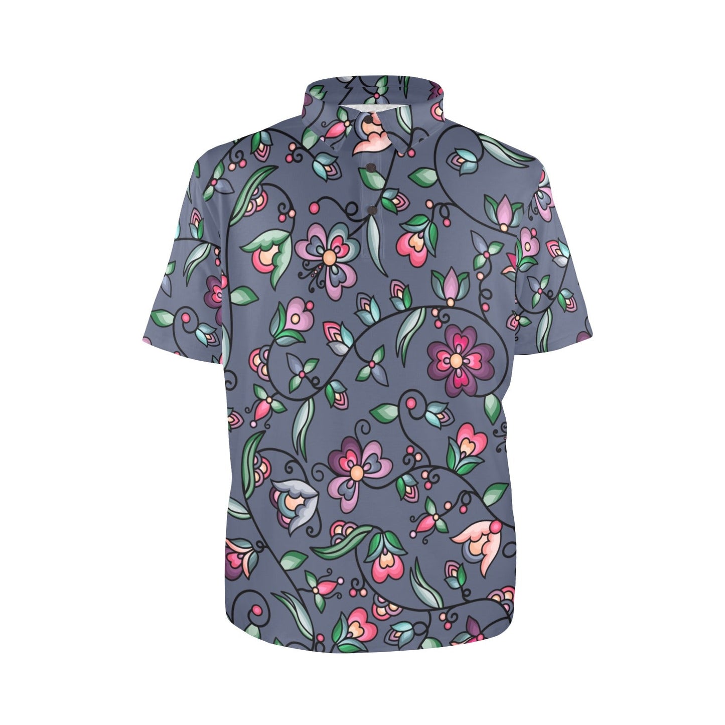 Amber Evening Garland Blue Polo Shirt