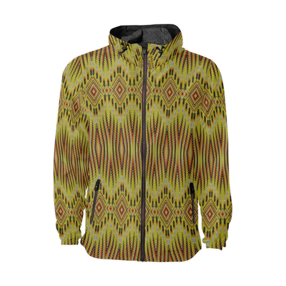Fire Feather Yellow Men's Windbreaker