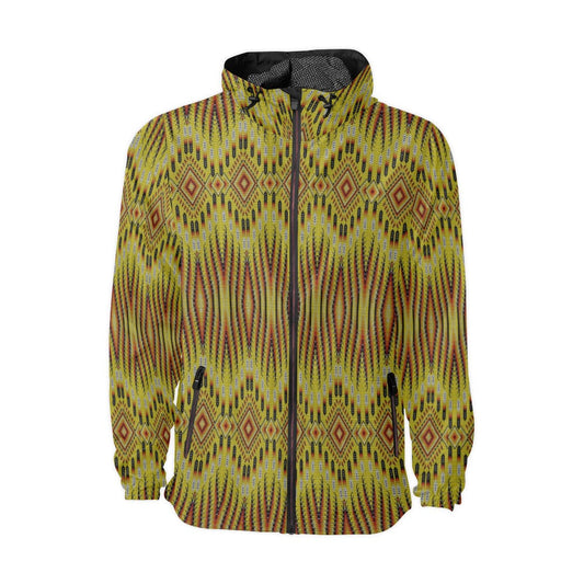 Fire Feather Yellow Men's Windbreaker