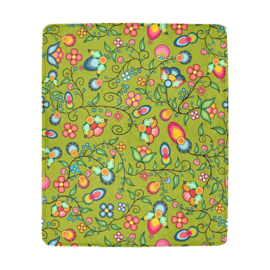 Floral Bounty Sweetgrass Ultra-Soft Micro Fleece Blanket 50"x60"