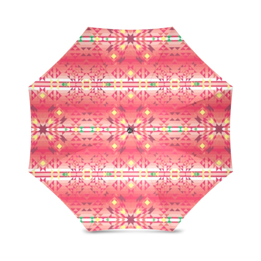 Red Pink Star Foldable Umbrella