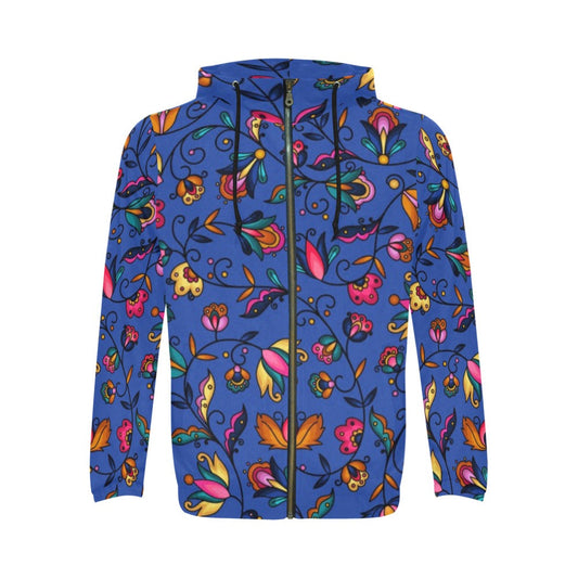 Copper Prairie Petals Zip Hoodie