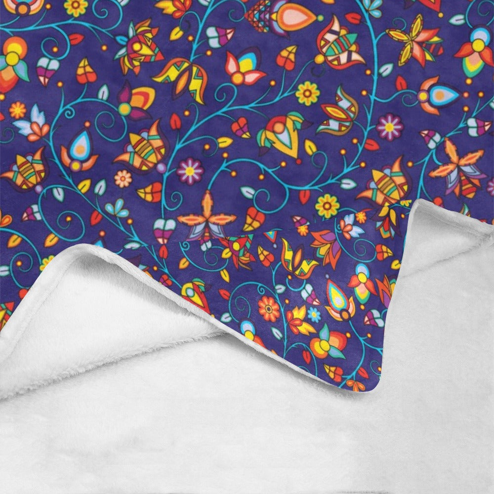 Thorny Path Blue X-Large Micro Fleece Blanket