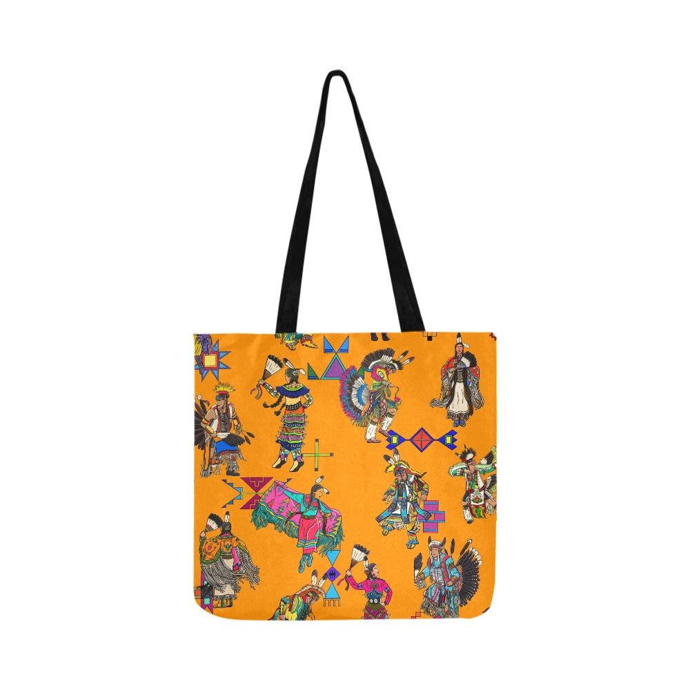 Grand Entry Dancers Orange Reusable Shopping Bag
