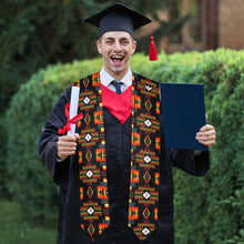 Load image into Gallery viewer, Seven Tribes Black Graduation Stole
