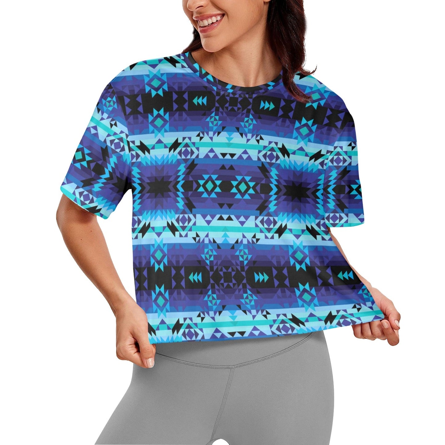 Geometric Star Crop Top
