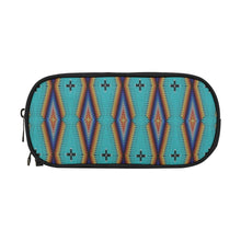 Load image into Gallery viewer, Diamond in the Bluff Turquoise Pencil Pouch
