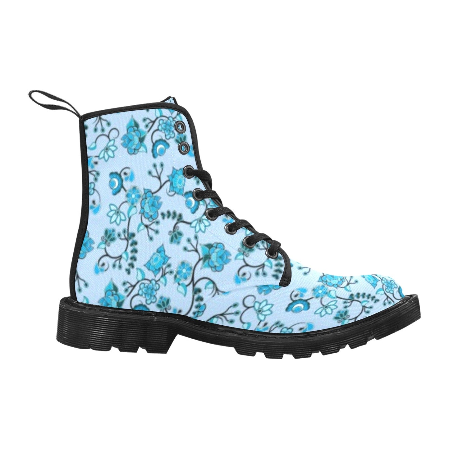 Blue Floral Amour Boots