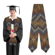 Load image into Gallery viewer, Fire Feather Grey Graduation Stole
