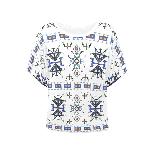 Eagle Strike White Women's Batwing-Sleeved Blouse T shirt