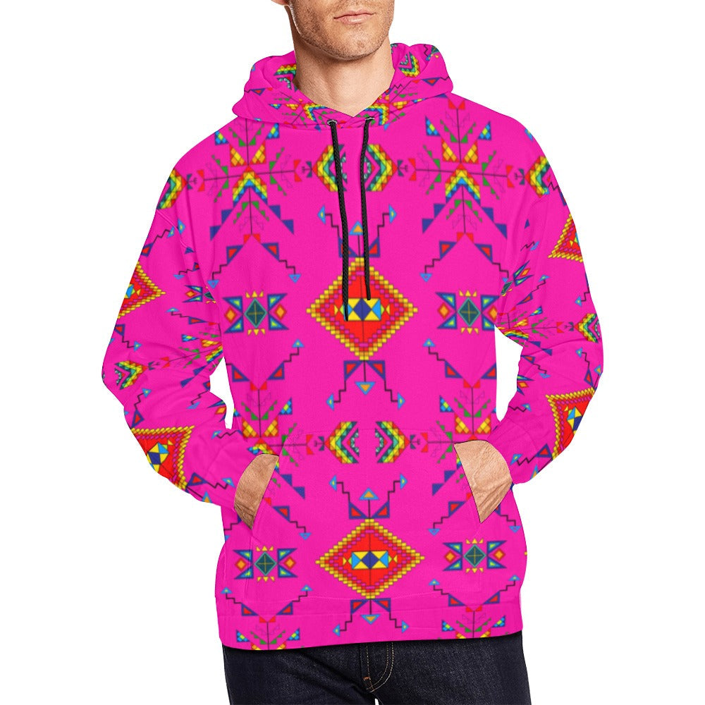 Buffalo Jump Pink Hoodie for Men