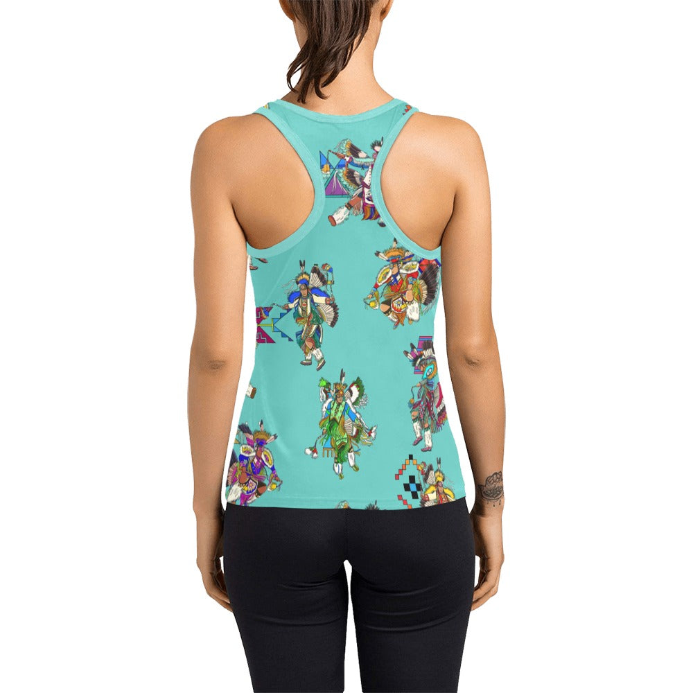 Men's Fancy Dancers Eggshell Blue Women's Racerback Tank Top