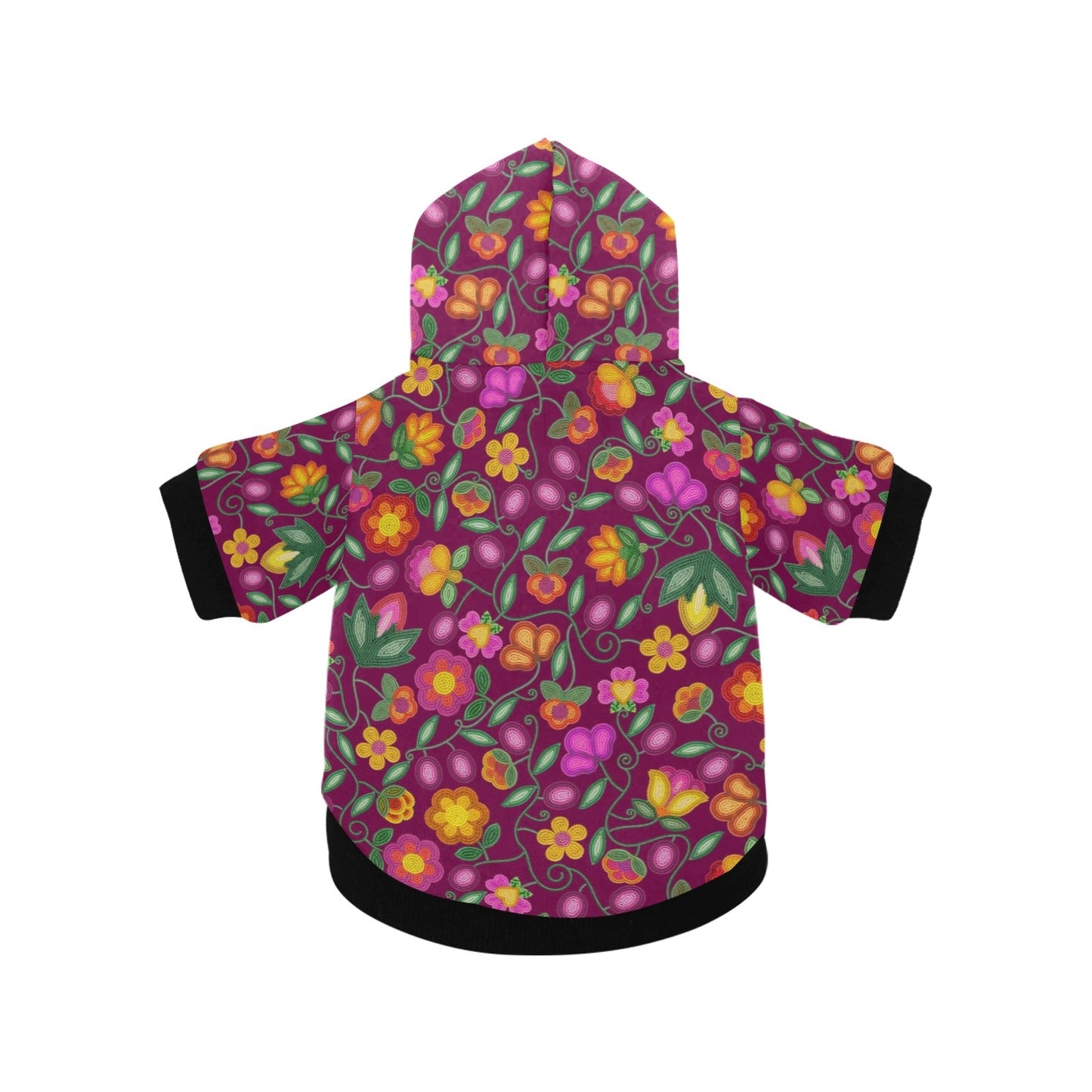 Boreal Bounty Dark Magenta Pet Hoodie