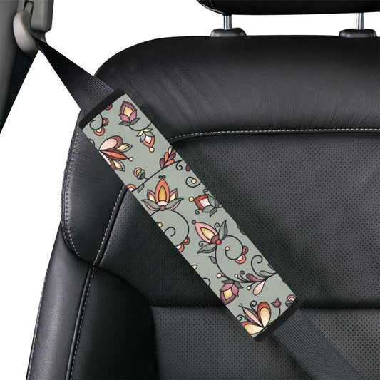 Burnt Sky Petals Green Seat Belt Cover