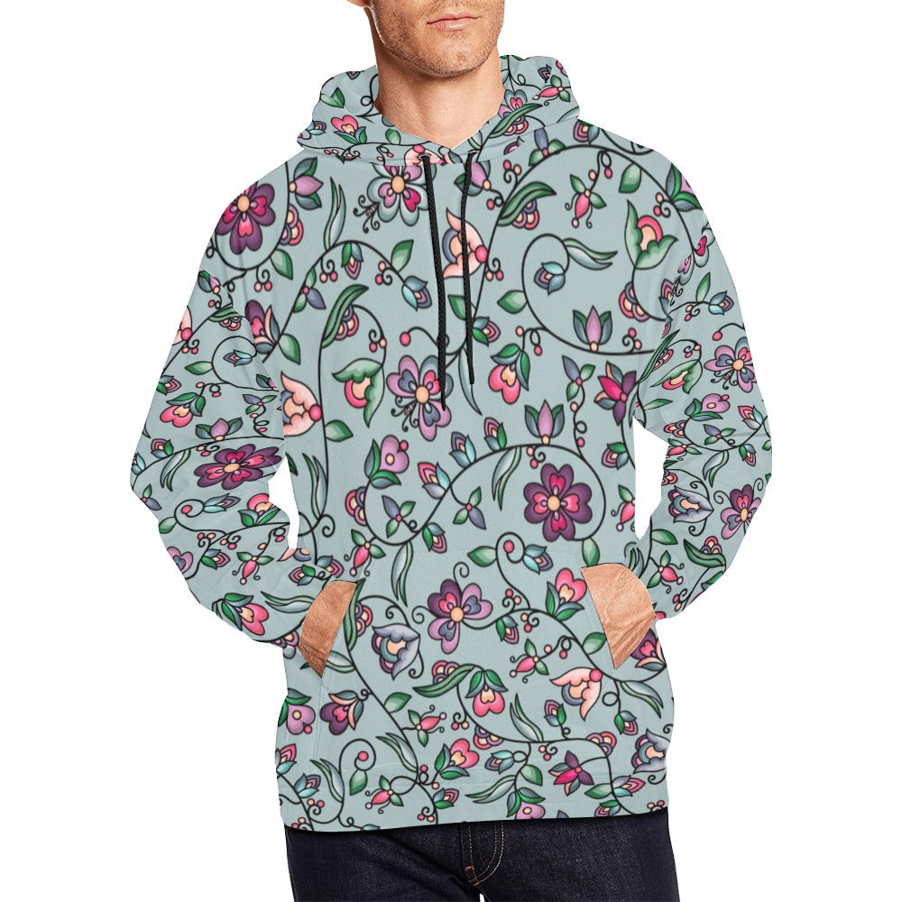 Amber Evening Garland Turquoise Hoodie for Men