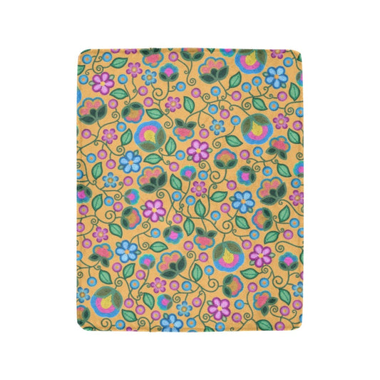 Turquoise Sunbeam Yellow Small Micro Fleece Blanket