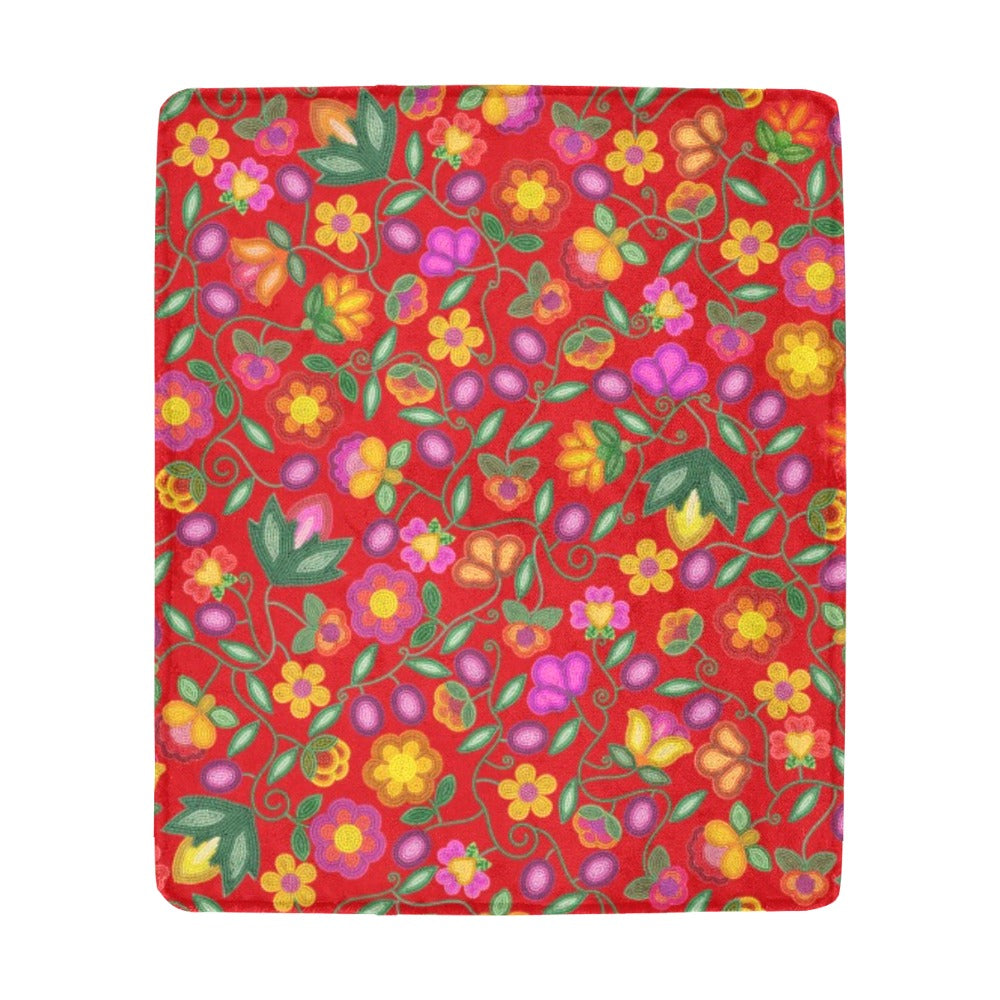 Boreal Bounty Red Large Micro Fleece Blanket
