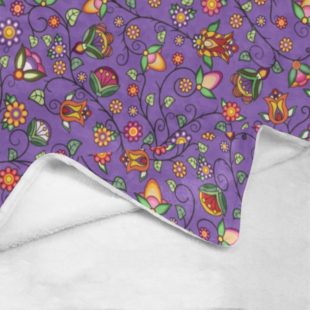 Heartbeat Petals Purple Ultra-Soft Micro Fleece Blanket 40"x50"