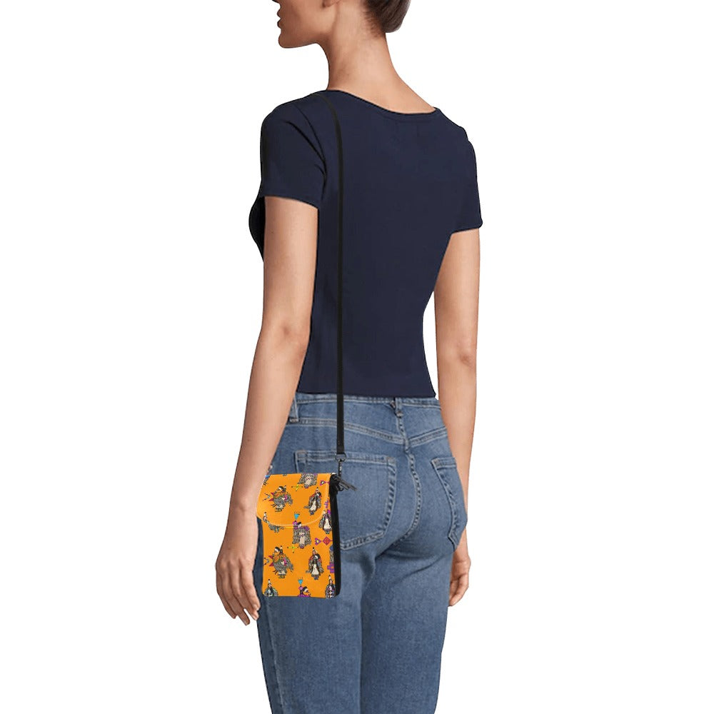 Women's Tradish Dancers Orange Small Cell Phone Purse