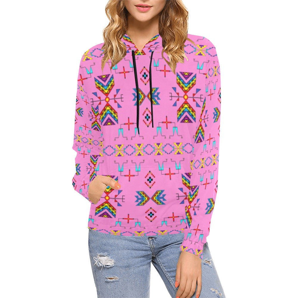 Rainy Chief Rainbow Blush Hoodie for Women